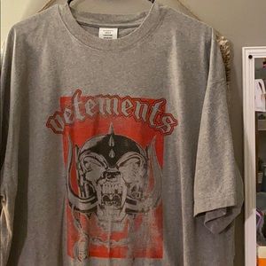 Vetements Motorhead size large tee